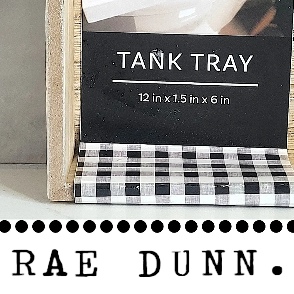 🆑️ CLEARANCE Rae Dunn Tan Wood Tank Tray Reads REVITALIZE - NWT